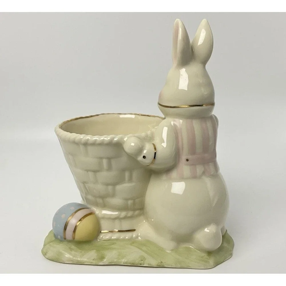 VTG Lenox Occasions Easter Bunny Votive Candle Holder Ceramic NO BOX 5.5